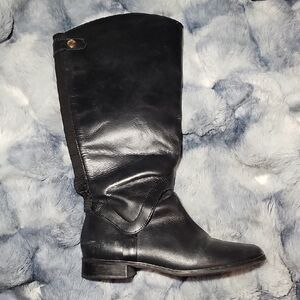Steven By Steve Madden Black Leather Heeled Boots